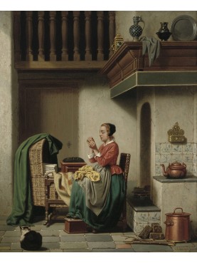 Charles Joseph Grips - Fare il ricamo, 1864