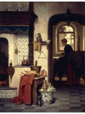 Charles Joseph Grips - In cucina, 1872. 