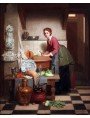  Charles Joseph Grips - Woman Preparing Vegetables, 1871.