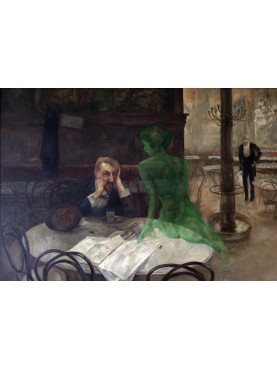 Viktor Oliva - The Absinthe Drinker, 1901.