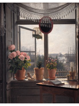 Martinus Rørbye, Vista dalla finestra dell'artista, 1825.