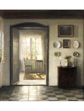 Carl Vilhelm Holsøe (Danish, 1863–1935) - The sunlit room, 1922.