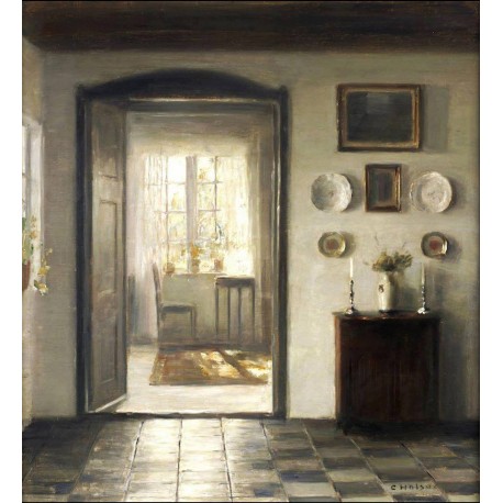 Carl Vilhelm Holsøe (Danish, 1863–1935) - The sunlit room, 1922.