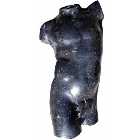 Satyr torso handmade black marble