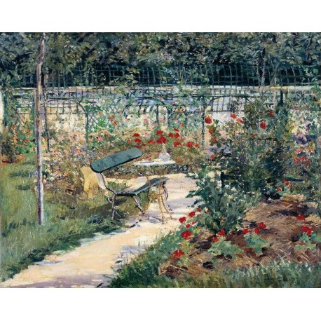 Edouard Manet, Bench in the Garden at Versailles, 1882, private collection, oil on canvas.