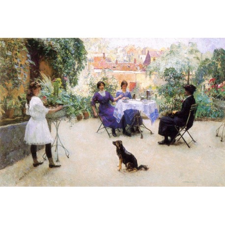 Évariste Carpentier (1845-1922) - Le goûter des dames, private collection, oil on canvas.