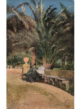 De Nittis, Giuseppe (1846-1884) - Conversation in the garden.