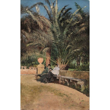 De Nittis, Giuseppe (1846-1884) - Conversation in the garden.