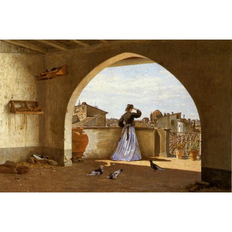 Odoardo Borrani - La mia terrazza, 1865 (Stefano)