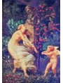 Quadro di Gustave Boulanger (1824-1888) Cupido e Venere catturata.