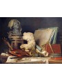 The symbols of painting and sculpture, 1769, oil on canvas by the French painter Anne Vallayer-Coster.