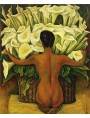 Nude with calla lilies, 1944 by Diego Rivera (1886-1957, Mexico).