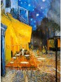 Café terrace in the evening, Place du Forum, Arles is a painting by the Dutch painter Vincent van Gogh, made in 1888 and kept in