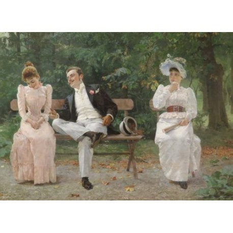 Tihamer Margitay, Gelosia, 1892, Budapest, Galleria Nazionale, olio su tela.