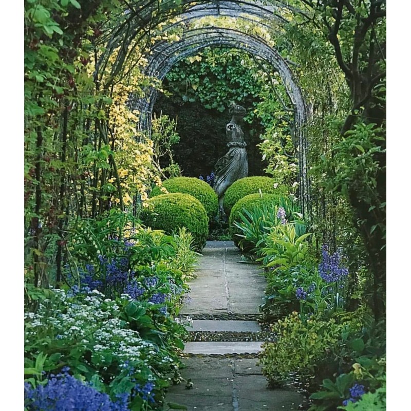 Archetto per rampicanti e rose da giardino in ferro verniciato verde
