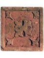 Hand made ancient bas-relief tile