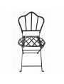 Due sedie in ferro Castellini più un piccolo tavolo Lucchese Ø 45 cm