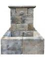 Fontana francese in pietra calcarea h 120 cm