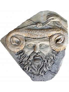 Zeus Ammone of the Barracco Museum in Rome - terracotta bas-relief