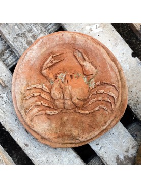 Tondo bassorilievo moneta Didramma di Akragas in terracotta
