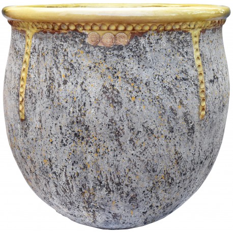Typical flamed vase from Anduze (F) - Ø86cms - French majolica