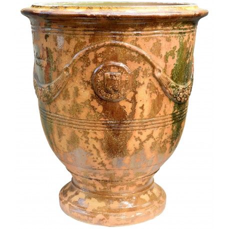 Typical flamed vase from Anduze (F) - French majolica