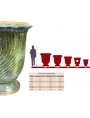 Typical flamed vase from Anduze (F) - Ø68cms - French majolica
