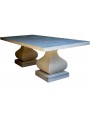 Rectangular table 220cm x 100cm in stone with two bases
