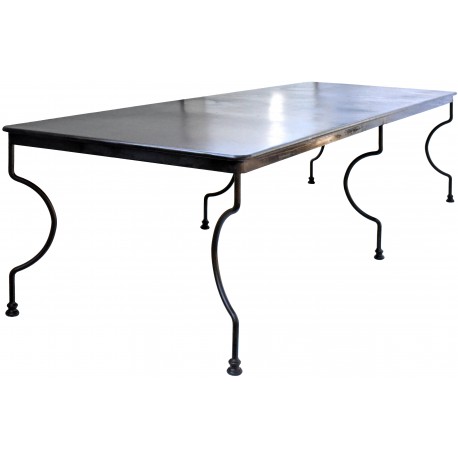 Minimalist steel table 300 cm long