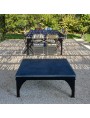 Low iron table with split slate top