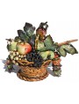 Cesto di frutta Caravaggio grande in maiolica - fatto a mano