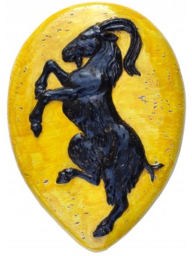 Majolica coat of arms - corporation of the butchers - Florence