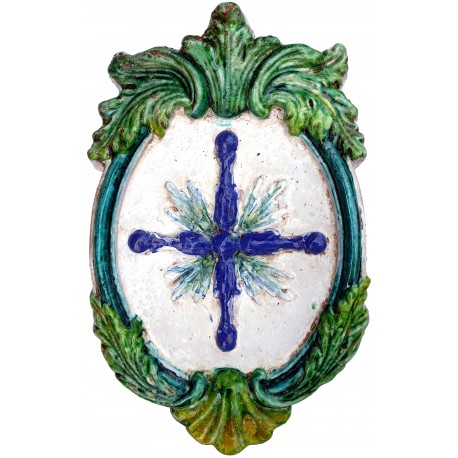 Terracotta Coat of arms with Avellana cross