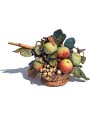 Small Hand-made majolica Caravaggio's fruits basket