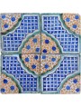 Ancient majolica tile - blue stars