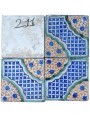 Ancient majolica tile - blue stars