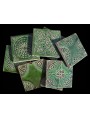 Engraved Moroccan majolica tiles - Green 10x10