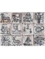 Ancient zodiac signs majolica panel 60 X 45 cm