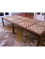 Wrought iron table with 90 majolica tiles