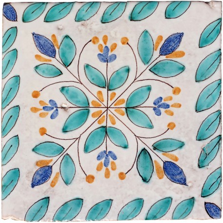 reproduction of an ancient Palermitan majolica tile