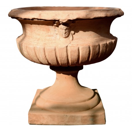 Grande calice lucchese in terracotta - copia dei vasi del Palazzo Pfanner