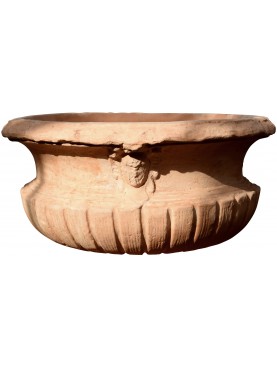 Grande cachepot lucchese in terracotta - copia dei vasi del Palazzo Pfanner
