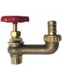 1/2" Brass hydrant with hose nozzle