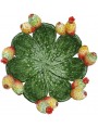 Hand-made prickly pears basket in maiolica
