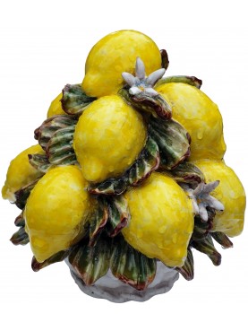 small Lemons basket triumph pyramid with flowers