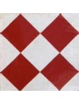 Cement Tiles Red White Check