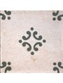 Cement tiles Decorates Simple Design White Green