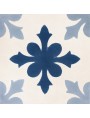Cement tiles Decorated Cream Light Blue and Blue
