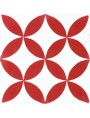 Cementine idrauliche Decorate Disegno Geometrico Rosso Bianco