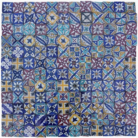 Handmade Moroccan Small Mixed Tiles 5x5 cms